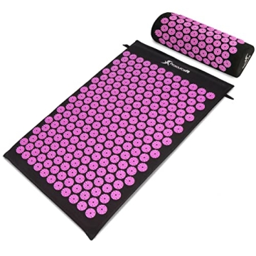 ProsourceFit Acupressure Mat and Pillow Set for Back/Neck Pain Relief and Muscle Relaxation, Large -...
