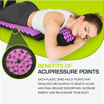 ProsourceFit Acupressure Mat Set for Pain Relief and Relaxation