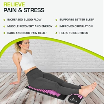 ProsourceFit Acupressure Mat Set for Pain Relief and Relaxation