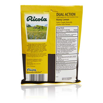 Ricola Dual Action Honey Lemon Cough Drops, 175ct