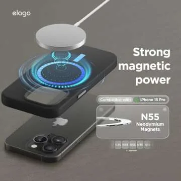 elago Magnetic Leather Case for iPhone 15 Pro Max - Stylish Protection