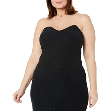 Sustainable Black Strapless Cropped Sweater The Drop