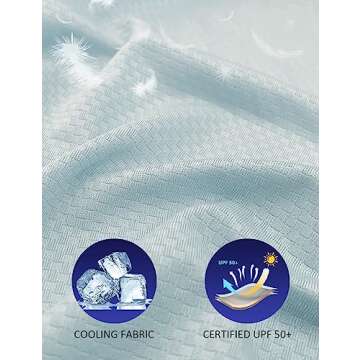 BALEAF Women's SPF UPF 50+ UV Sun Protection Shirt Zip Up Lightweight Hoodie Jackets Quick Dry Athletic Outdoor Light Blue S