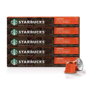 Starbucks by Nespresso Medium Roast Single-Origin Colombia and Variety Pack Coffee Capsules (100-cou...