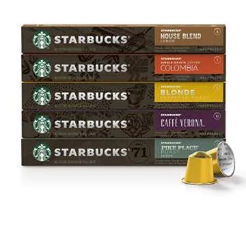 Starbucks by Nespresso Coffee Capsules - 100 Count Variety Pack