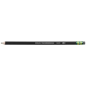 Ticonderoga Wood-Cased Pencils, Pre-Sharpened, 2 HB Soft, Black, 10 Count