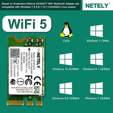 NETELY QCNFA435 WiFi 5 Adapter for Laptop PCs - 600Mbps Speed