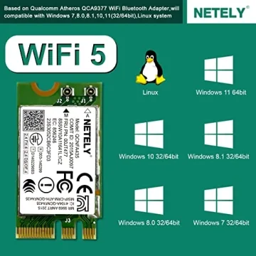 NETELY QCNFA435 WiFi 5 Adapter for Laptop PCs - 600Mbps Speed