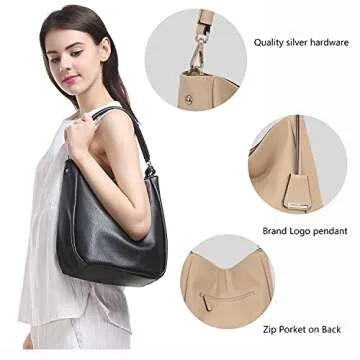 Cream Beige Purse Lightweight Compact Fashion Hobo Designer Boho Crossbody Ladies Purse Satchels Shoulder Bags Tote Vegan Leather School Porketbooks Bucket(Nude)