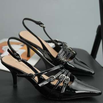 SHOBOO Slingback Kitten Heels Elegance Meets Comfort