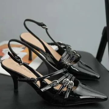 SHOBOO Slingback Kitten Heels Elegance Meets Comfort