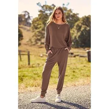 PRETTYGARDEN Women's Cozy 2 Piece Sweatsuit Set