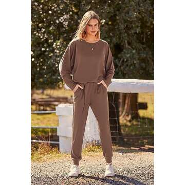 PRETTYGARDEN Women's Cozy 2 Piece Sweatsuit Set