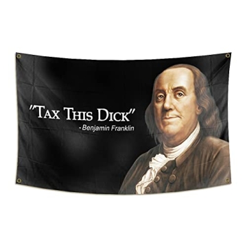 DESFLOPY Tax This Dick Benjamin Franklin Flag Banner for Man Cave Wall College Dorm Room Decor,Parti...