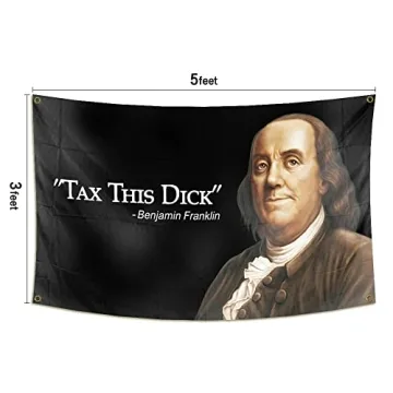 DESFLOPY Benjamin Franklin Flag for Man Cave Decor