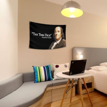 DESFLOPY Benjamin Franklin Flag for Man Cave Decor