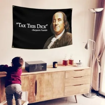 DESFLOPY Benjamin Franklin Flag for Man Cave Decor