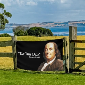 DESFLOPY Benjamin Franklin Flag for Man Cave Decor