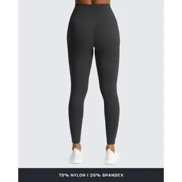 Aoxjox Workout Leggings for Women High Waisted Exercise Athletic Gym Fitness Yoga Lexi Lined Pants 26" (Black, X-Small)