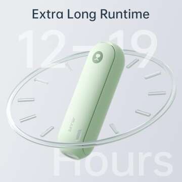 JISULIFE Portable Handheld Fan, Mini 3 In 1 with Rechargeable Battery, Personal Foldable Pocket for Travel, USB Power Bank & Flashlight, Ideal Gifts for Men/Women/Family/Friends - Green