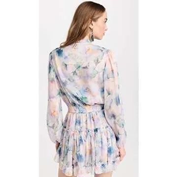 Misa Women's Lorena Dress - Floral Chiffon Elegance