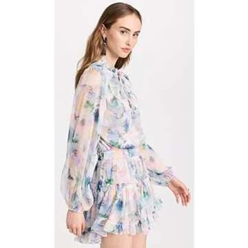 Misa Women's Lorena Dress - Floral Chiffon Elegance