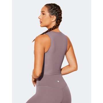 Natural Feelings Nudi Sports Bras for Women Removable Padded Yoga Tank Tops Sleeveless Fitness Workout Crop Tops