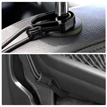 AUTOWN Dog Car Barrier, Dog Net for Car Between Seats, Pet Net Barrier Front Seat, Car Mesh Barrier Back Seat, Universal Stretchy Car Seat Storage Mesh Net