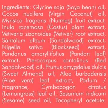 SPA CEYLON Red Sandal Lemongrass Massage Oil - Natural Care