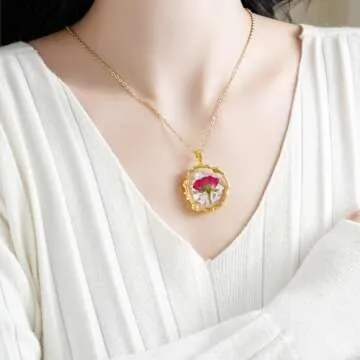 Hefestus Birth Flower Necklace - Unique Jewelry Gift