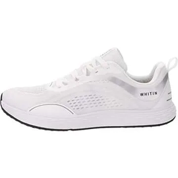 WHITIN Mens Zero Drop Wide Width Toe Box Road Running Shoes Tennis Athletics Cushioning Size 12 Lightweight Sport Walking Hiking Training Male White 46