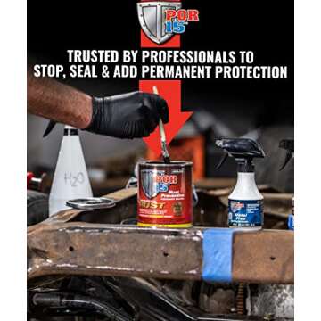 POR-15 Stop Rust Kit, Non-Porous Coating Seals and Protects Metal from Rust and Corrosion, Gloss Black