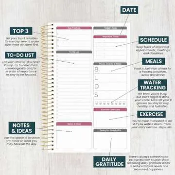 Bloom Daily Planners Bound To Do List Notebook - Stylish & Effective