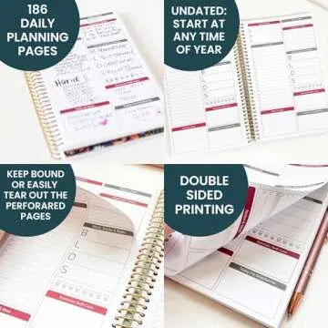 Bloom Daily Planners Bound To Do List Notebook - Stylish & Effective