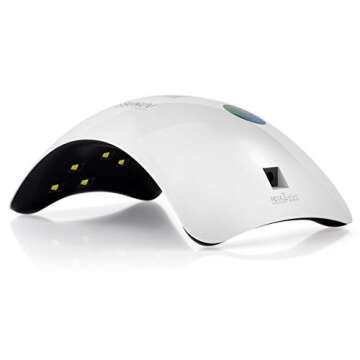 SUNUV SUN8 UV LED Nail Lamp with 3 Timer Settings, UV Light Compatible with All Gel Polish, Nail Dryer Auto Sensor LCD Display Black