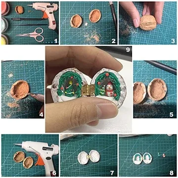 SHRJ 100Pcs Mini Brass Hinges for Crafting Projects