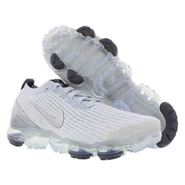 Nike Air Vapormax 3 Flyknit Mens Running Trainers AJ6900 Sneakers Shoes (UK 7.5 US 8.5 EU 42, White Metallic Silver 101)