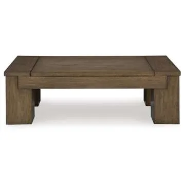 Signature Design by Ashley Rosswain Contemporary Lift-Top Coffee Table, Dark Brown