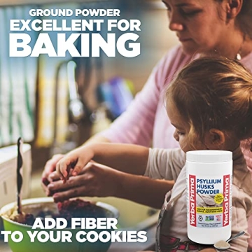 Yerba Prima Psyllium Husk Powder - Sugar Free Fiber Supplement