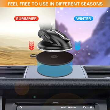 Dashboard Pad Mounting Disk for Suction Cup, 3.75” Extra Strong Adhesive