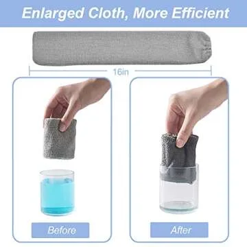 Retractable Gap Dust Cleaner for Cleaning Under Appliances, Gap Duster with 2 Microfiber Dusting Cloths, Long Handle 60 inches Washable Cleaning Tools for Under Furniture Couch, Fridge Narrow Space
