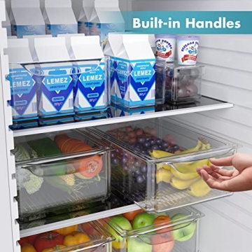 Set of 7 Stackable Fridge Organizers - BPA-Free Containers