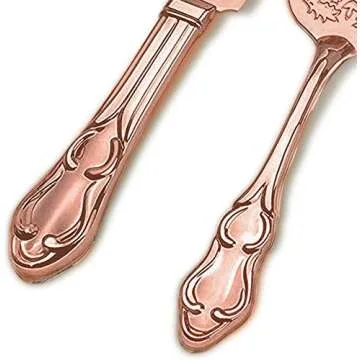 Strova Rose Gold Wedding Cake Server Set – Vintage Cake Cutting Knife and Server for Event Use