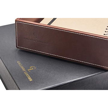 Gallaway Leather Desk Organizer Tray - Premium PU Leather
