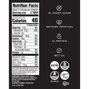 KITU SUPER COFFEE Keto Coffee Creamer | 0g Added Sugar, 2g Protein, 40 Calories [Vanilla] 25.4 Fl Oz, 3 Pack