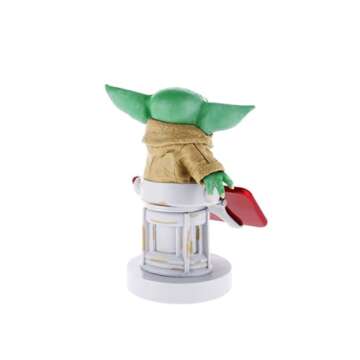 Exquisite Gaming: The Mandalorian: The Child - Star Wars Original Mobile Phone & Gaming Controller Holder, Device Stand, Cable Guys, Licensed Figure , Green