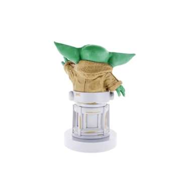 Exquisite Gaming: The Mandalorian: The Child - Star Wars Original Mobile Phone & Gaming Controller Holder, Device Stand, Cable Guys, Licensed Figure , Green