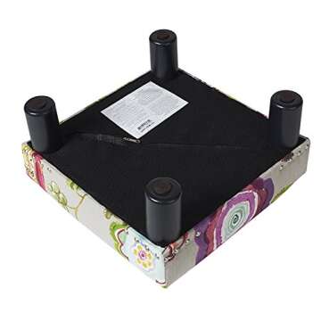 Jennifer Taylor Home Jules Collection Contemporary Nailhead Trim Accent Ottoman Bench, Multicolor/Floral Print