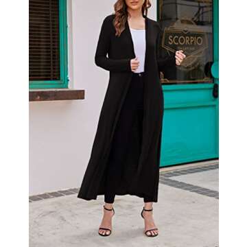 Bluetime Women Lightweight Drape Cardigan with Pockets