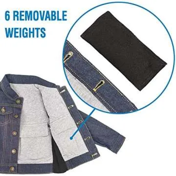 ZooVaa Stylish Kids Weighted Denim Jacket with Removable Weights